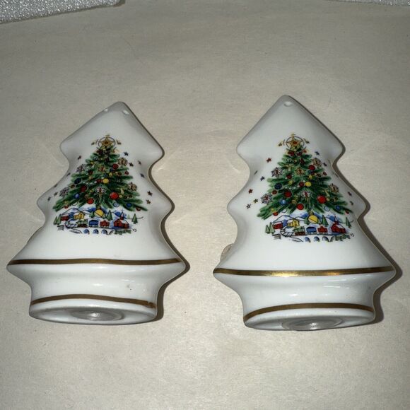 Salem China Christmas Tree Salt Pepper Christmas - Picture 8 of 8